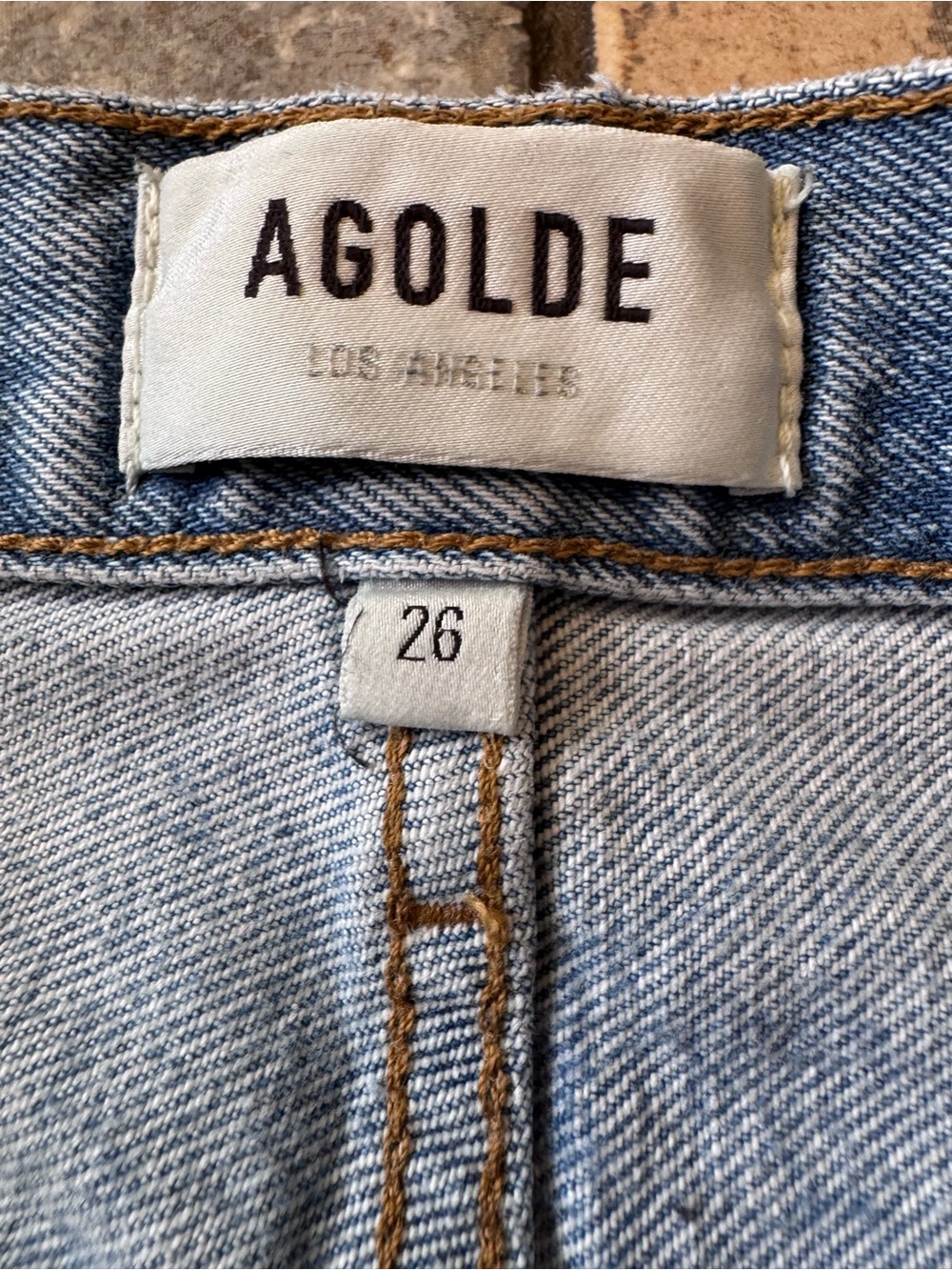 AGOLDE Lana Straight Leg Button Fly High Rise Blue Jeans in Riptide Size 26 - Picture 8 of 10